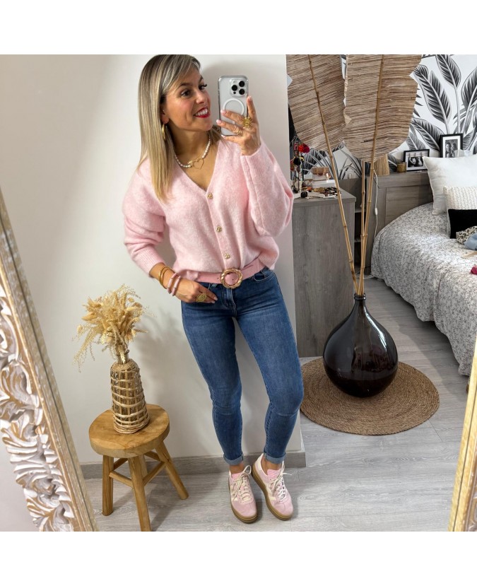 GILET CORALIE - ROSE