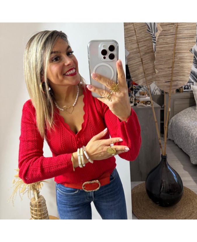 PULL AGÉNOR - ROUGE