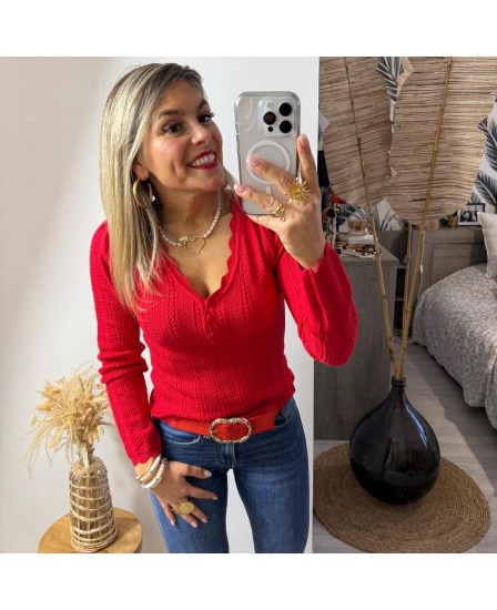 PULL AGÉNOR - ROUGE