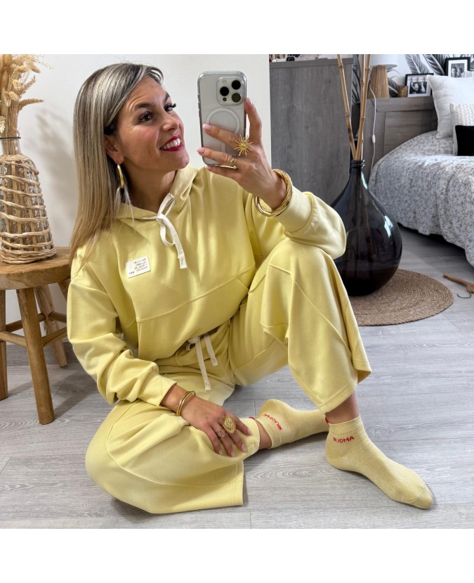 SWEAT HOCINE - JAUNE