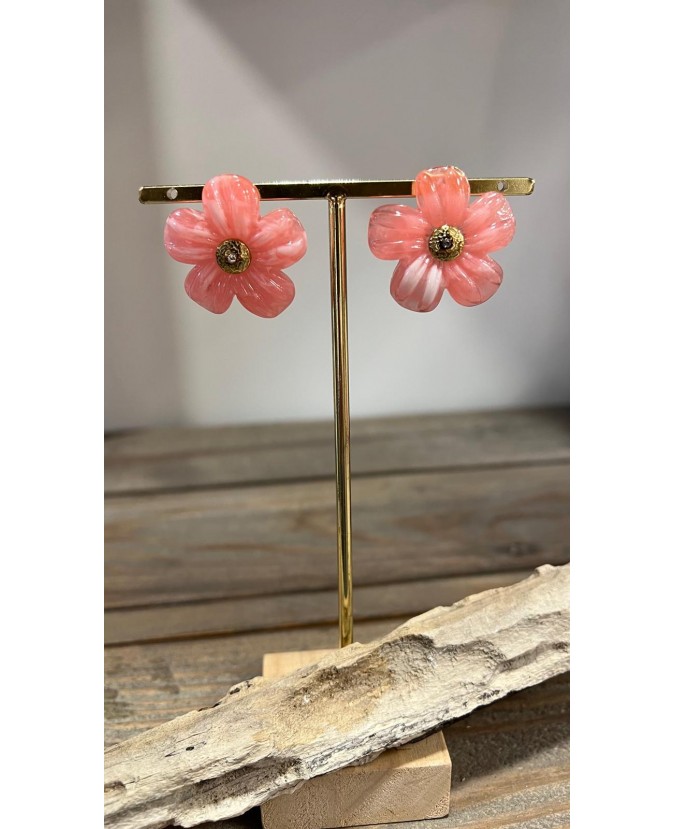 BOUCLES D'OREILLES LILO - ROSE