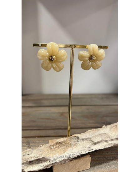 BOUCLES D'OREILLES LILO - ÉCRU