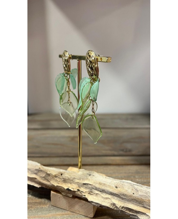 BOUCLES D'OREILLES CLAUDIA - VERT