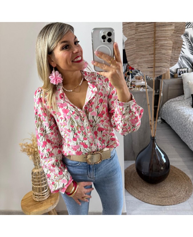 CHEMISE DOMINGO - ROSE