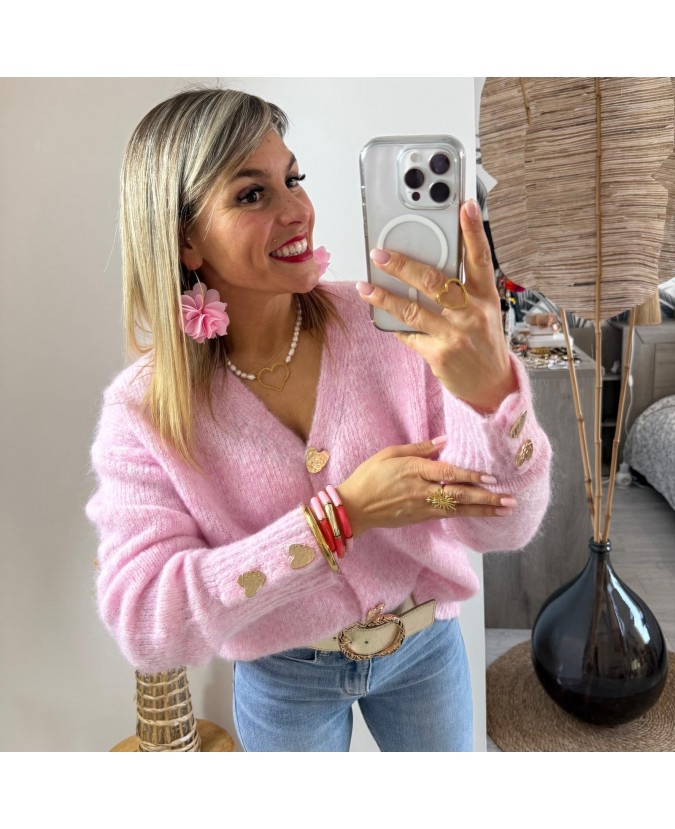 GILET JUANITO - ROSE PALE