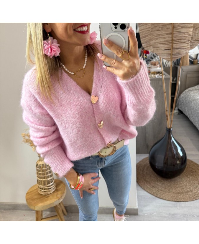 GILET JUANITO - ROSE PALE