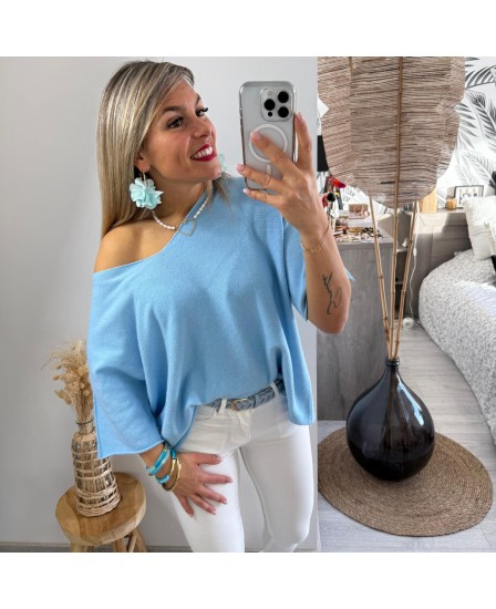 PULL CHRISTIAN - BLEU CIEL