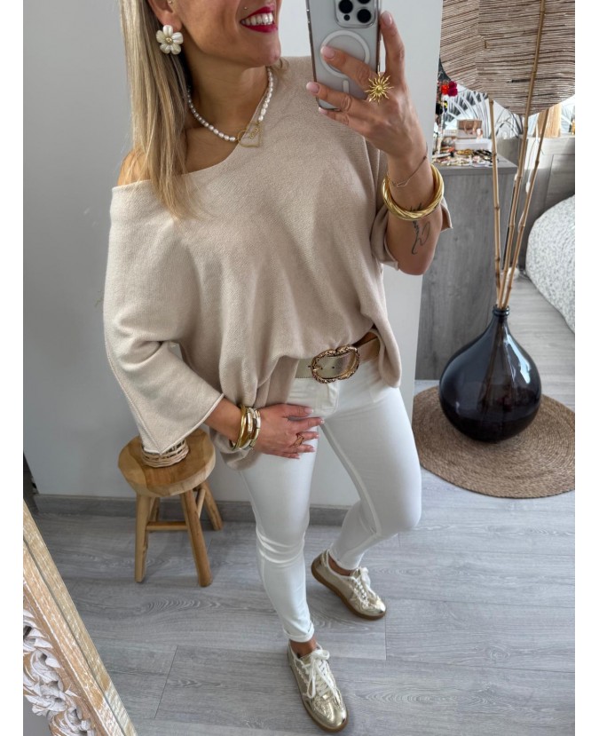 PULL CHRISTIAN - BEIGE