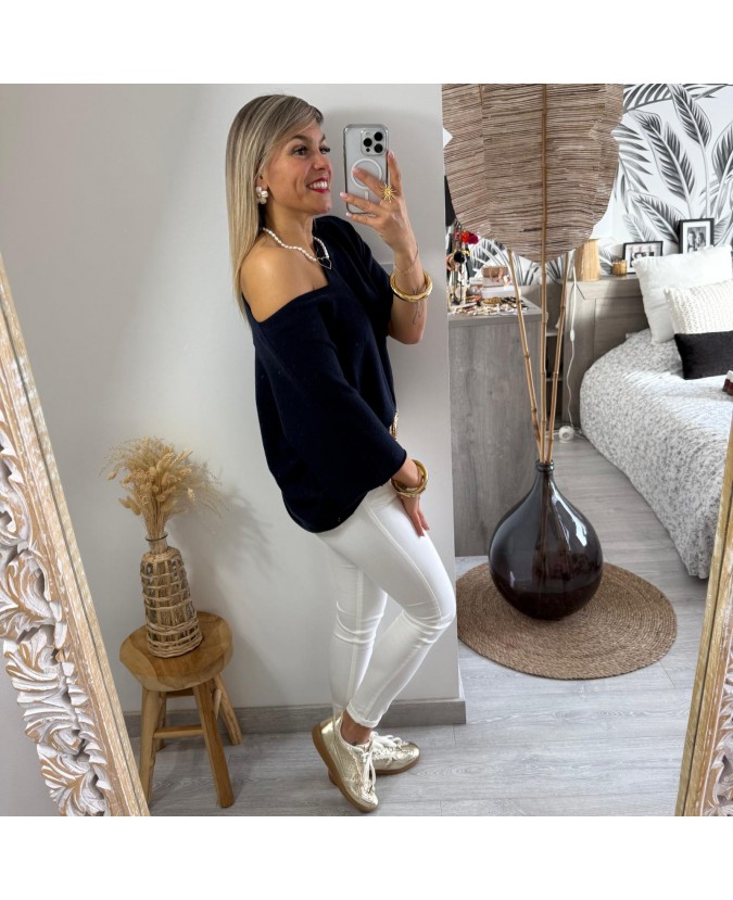 PULL CHRISTIAN - BLEU MARINE