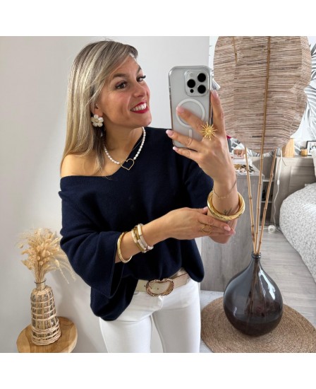 PULL CHRISTIAN - BLEU MARINE