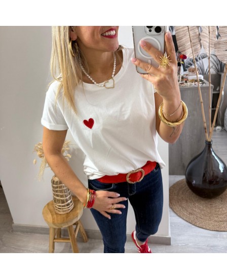 TEE-SHIRT LISE - ROUGE