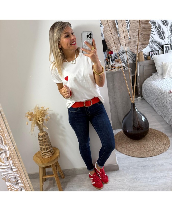 TEE-SHIRT LISE - ROUGE