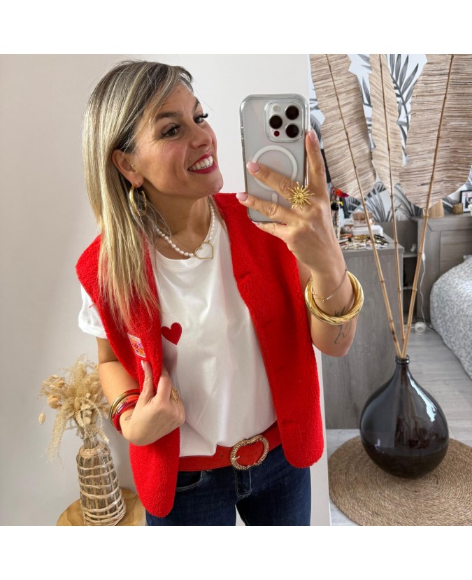 TEE-SHIRT LISE - ROUGE