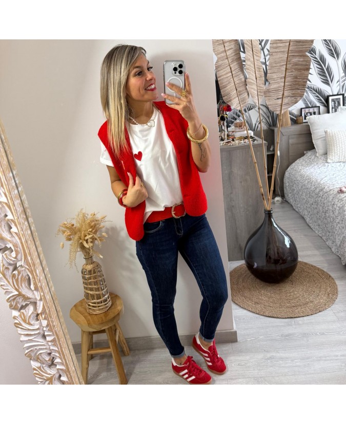 TEE-SHIRT LISE - ROUGE