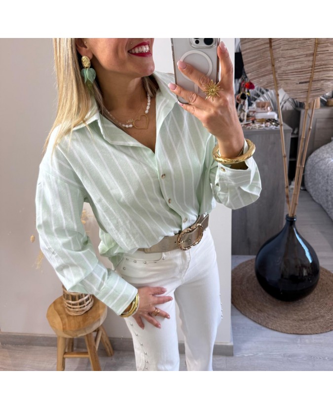 CHEMISE CHAI - VERT D'EAU