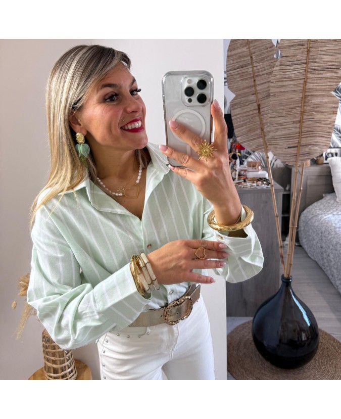 CHEMISE CHAI - VERT D'EAU