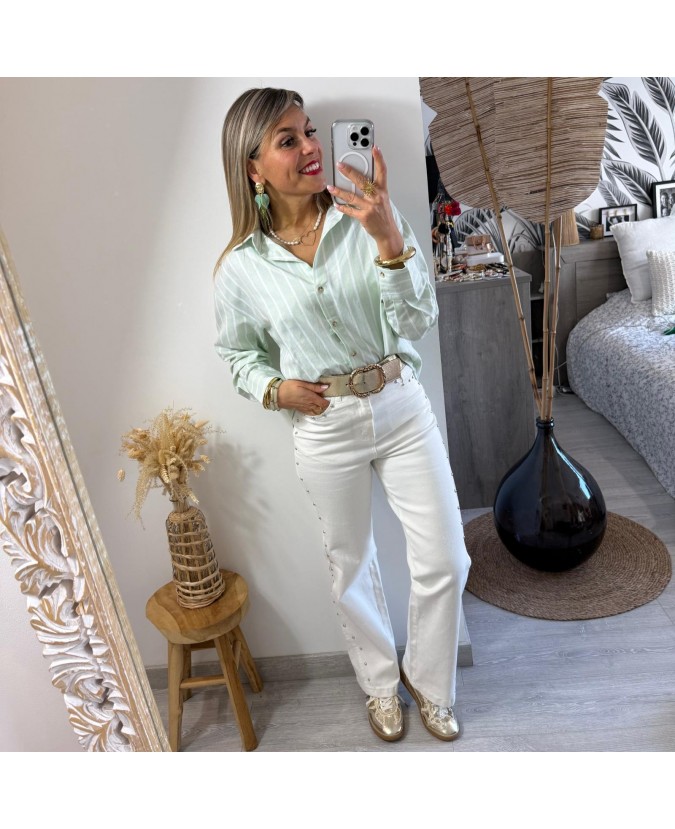 CHEMISE CHAI - VERT D'EAU