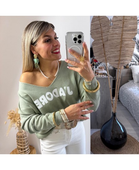 PULL ADRIANO - VERT SAUGE