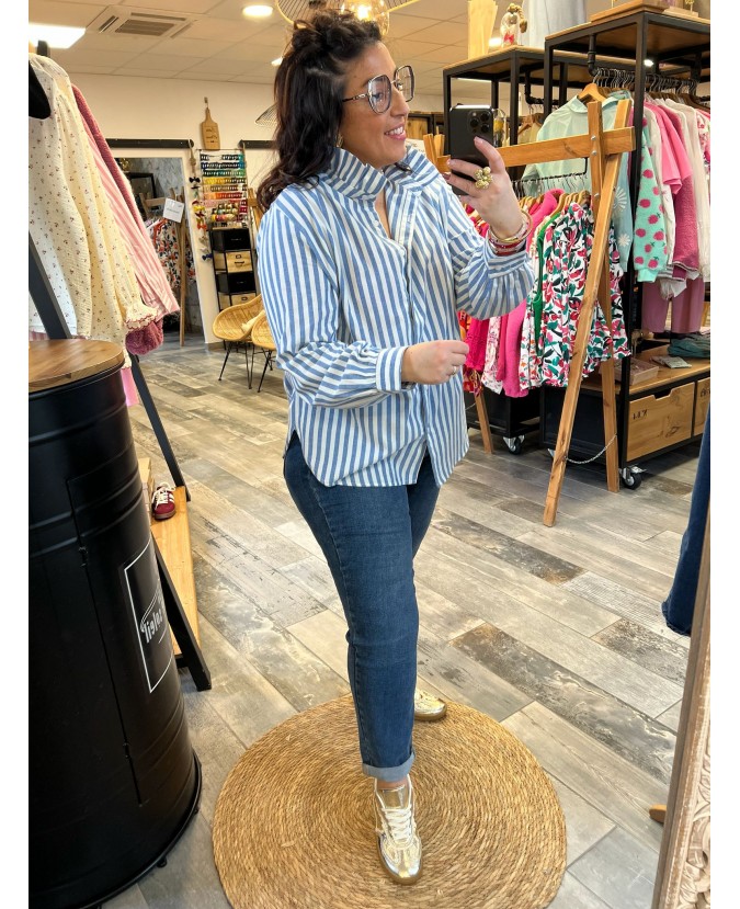 CHEMISE AIRELLE PULPEUSE - BLEU