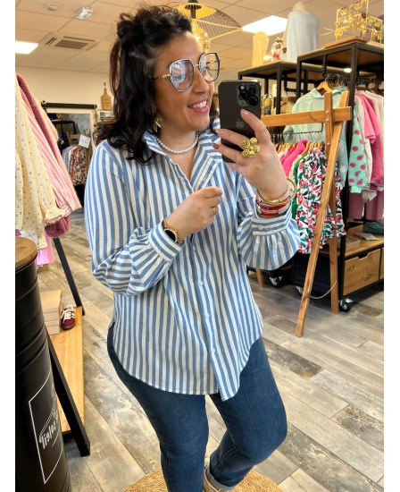 CHEMISE AIRELLE PULPEUSE - BLEU