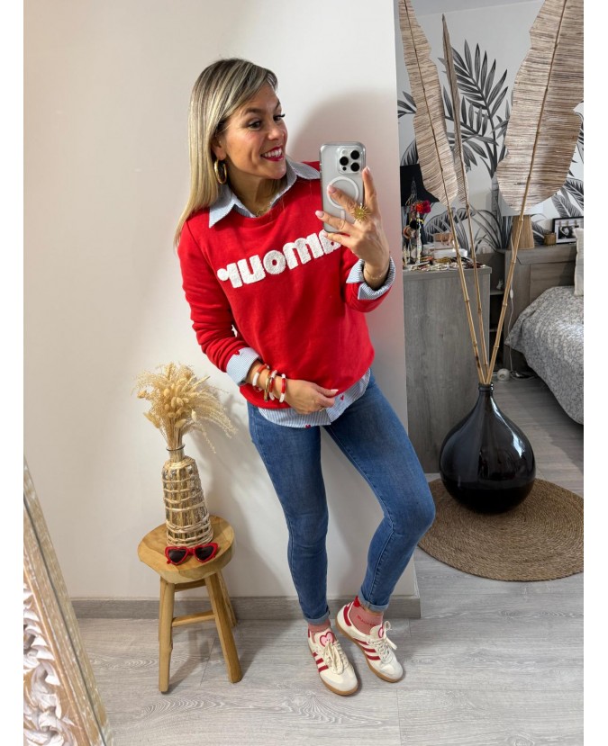 SWEAT EVODIE - ROUGE