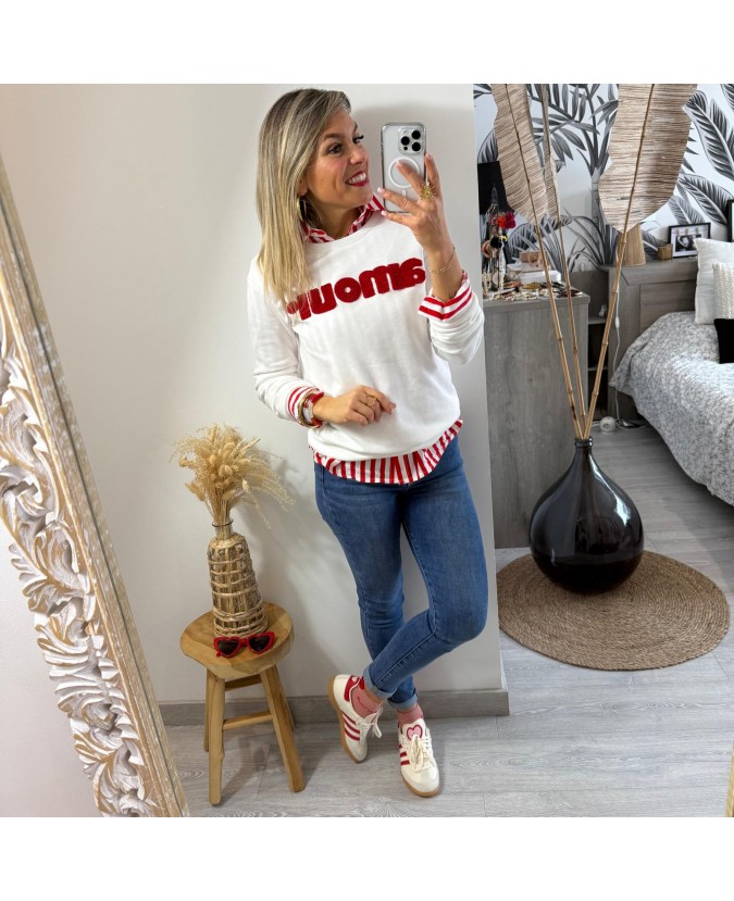 SWEAT EVODIE - BLANC