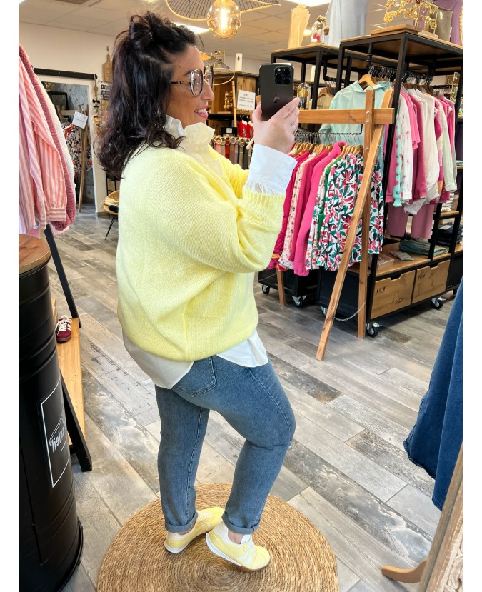 PULL SALIM PULPEUSE - JAUNE
