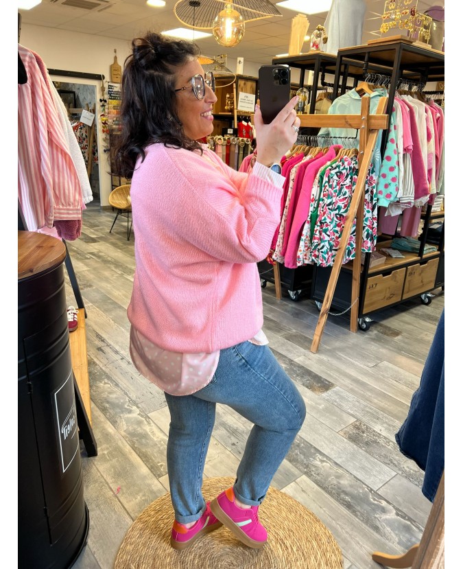 PULL SALIM PULPEUSE - ROSE