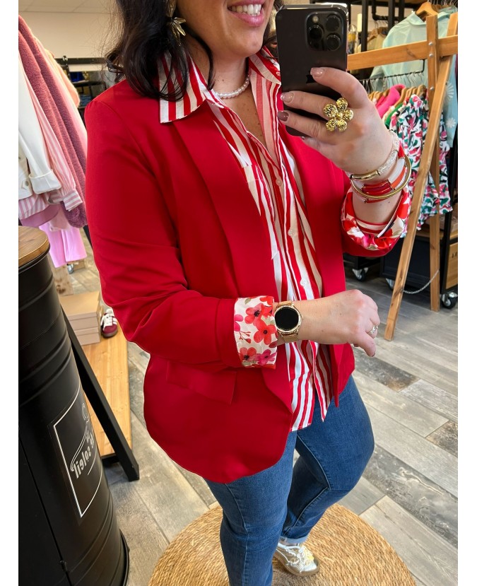 BLAZER GUYONNE PULPEUSE - ROUGE