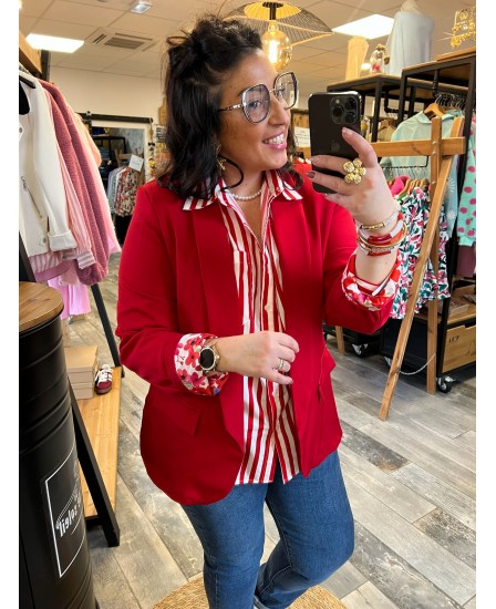 BLAZER GUYONNE PULPEUSE - ROUGE