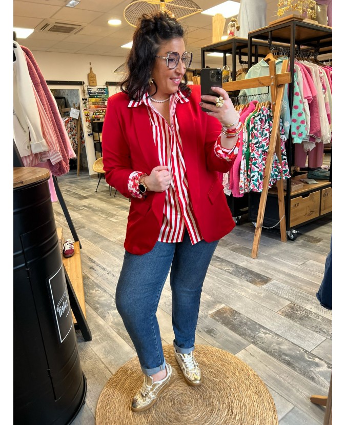 BLAZER GUYONNE PULPEUSE - ROUGE