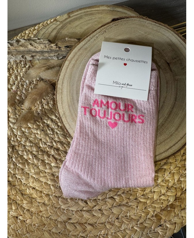 CHAUSSETTES AMOUR TOUJOURS - POUDRE