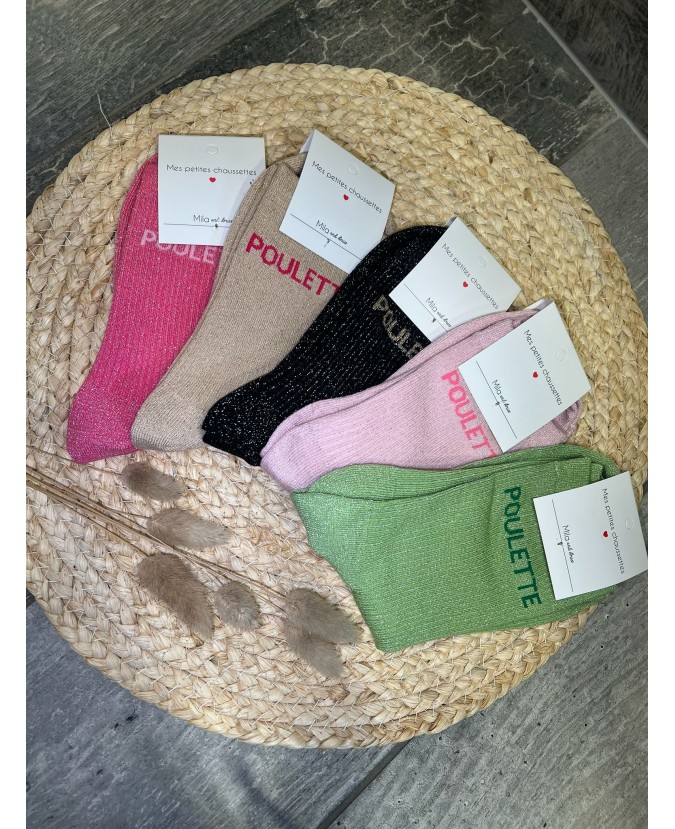 CHAUSSETTES POULETTE - FUSHIA