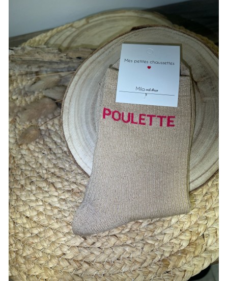 CHAUSSETTES POULETTE - BEIGE