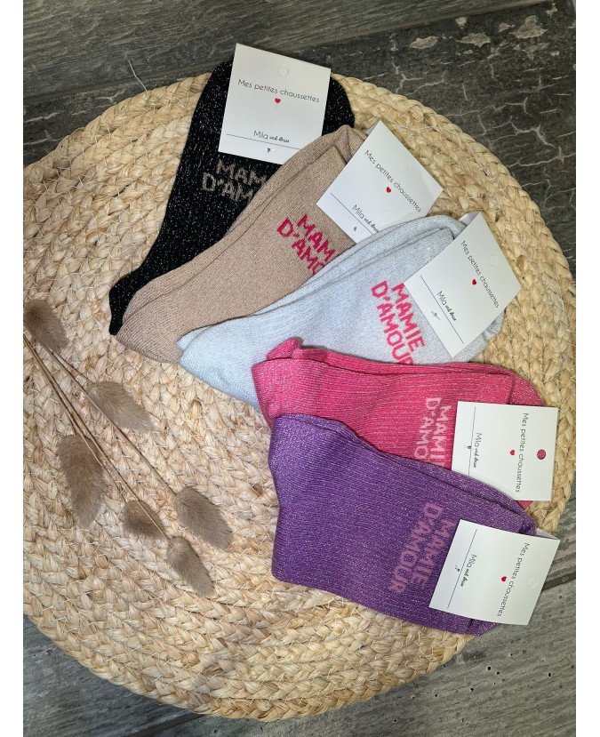 CHAUSSETTES MAMIE D'AMOUR - NOIR