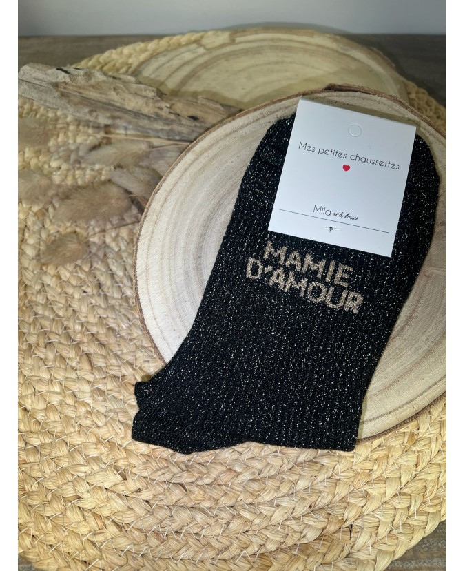 CHAUSSETTES MAMIE D'AMOUR - NOIR
