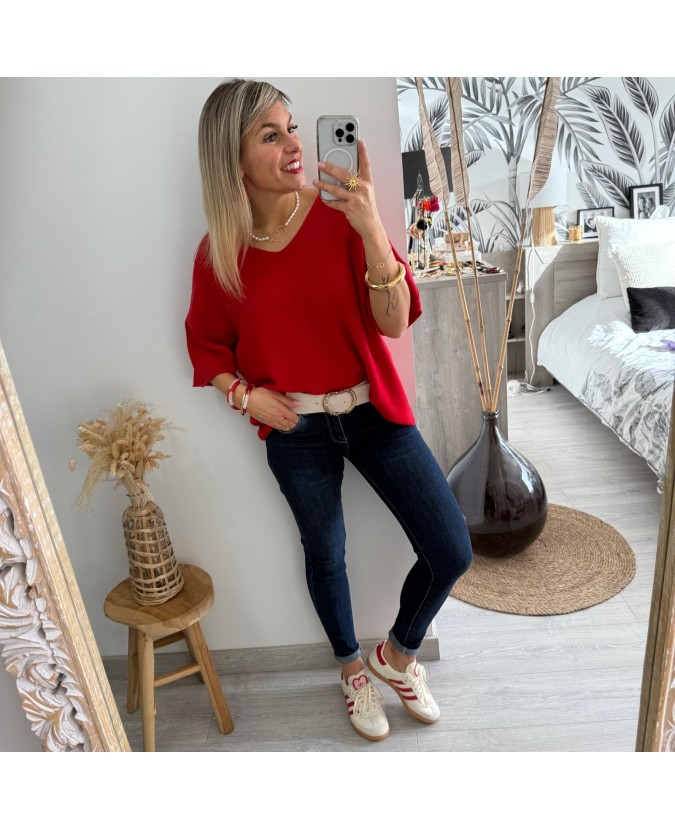 PULL CHRISTIAN - ROUGE