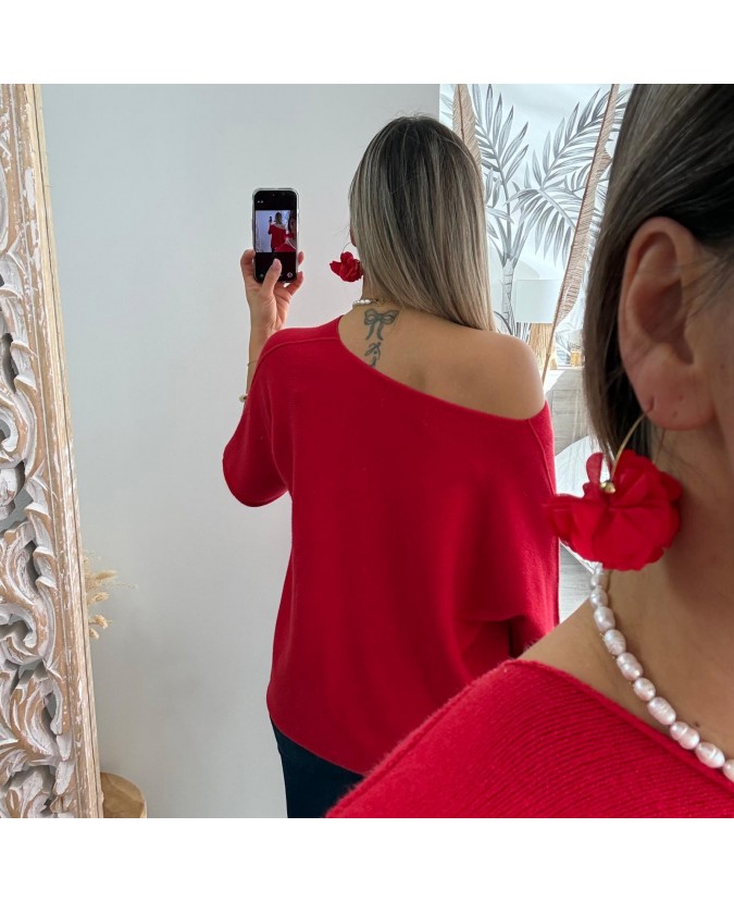 PULL CHRISTIAN - ROUGE