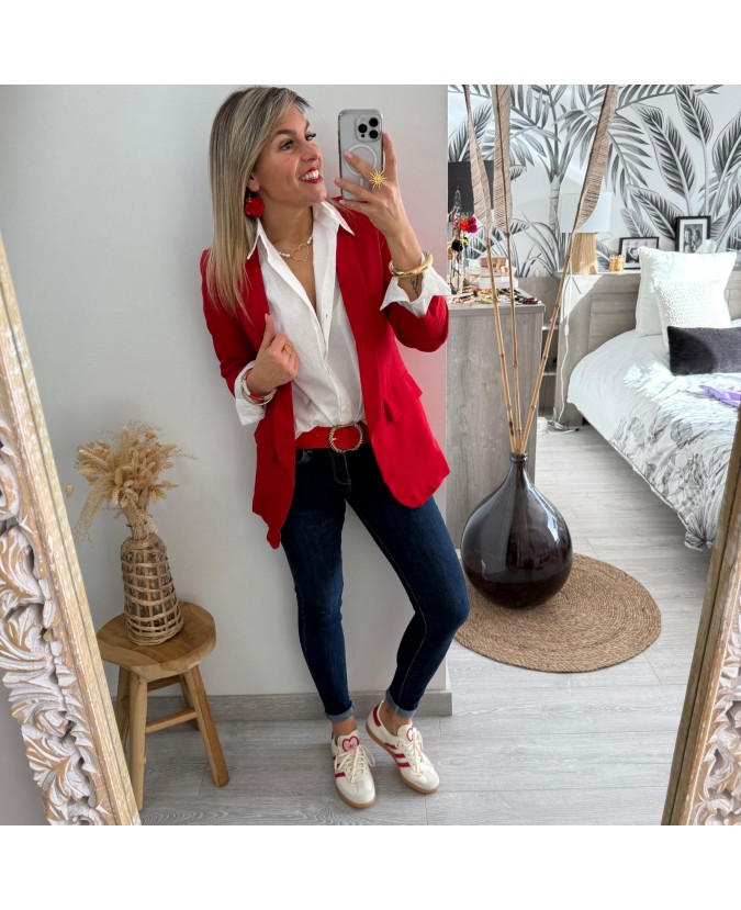 BLAZER AINARA - ROUGE