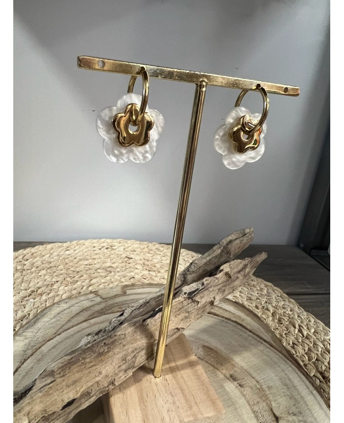 BOUCLES D'OREILLES ALEX - ÉCRU