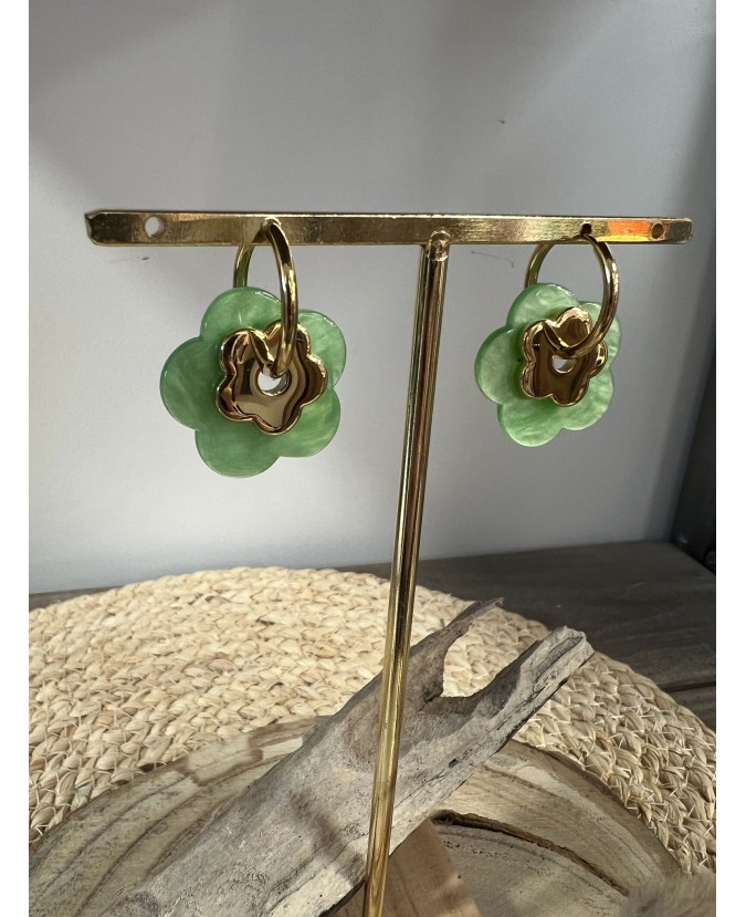 BOUCLES D'OREILLES ALEX - VERT