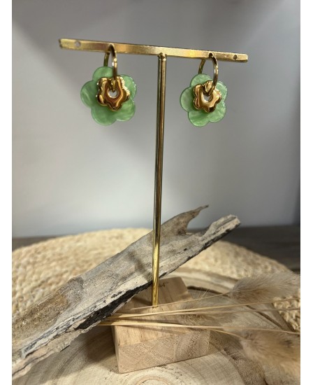 BOUCLES D'OREILLES ALEX - VERT