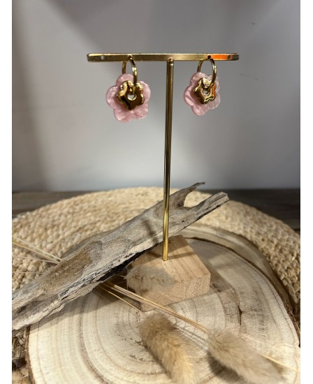 BOUCLES D'OREILLES ALEX - ROSE PALE