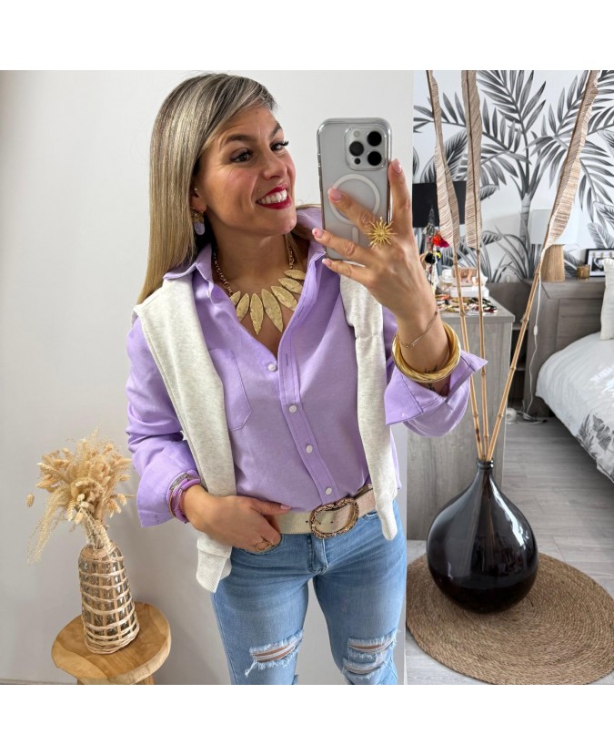 CHEMISE CASSIUS - LILAS