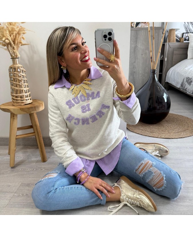 SWEAT EMMELINE - GRIS
