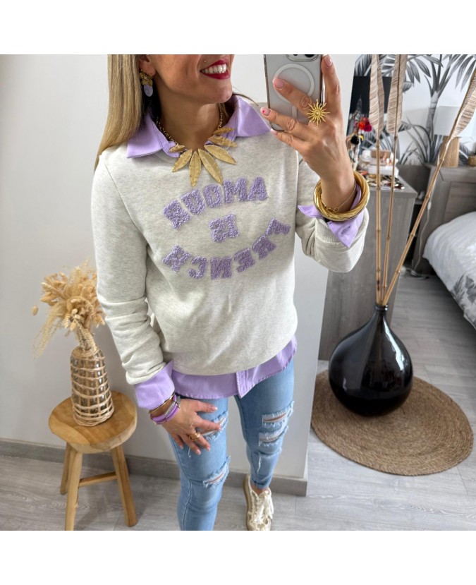 SWEAT EMMELINE - GRIS