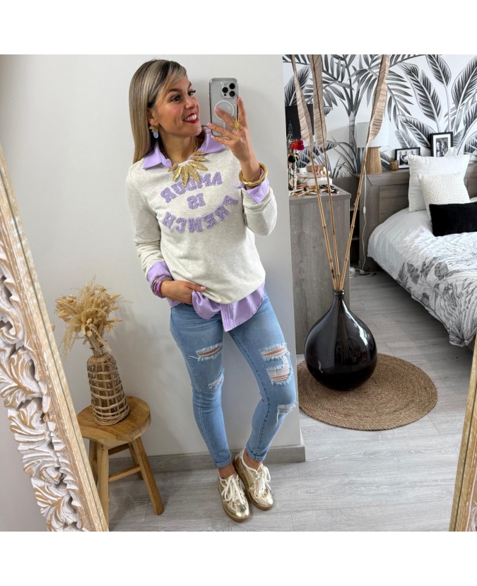 SWEAT EMMELINE - GRIS