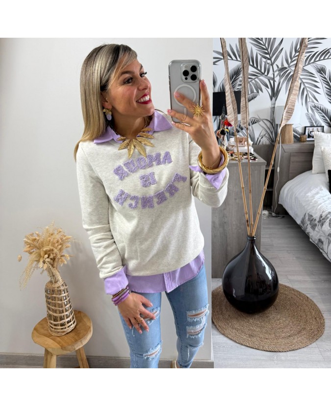 SWEAT EMMELINE - GRIS