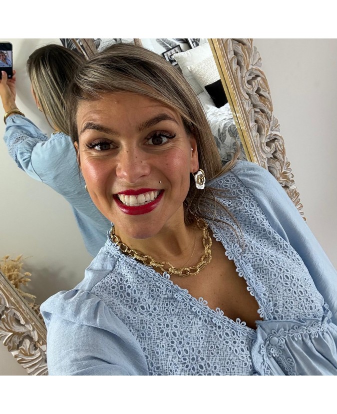 BLOUSE JASMIN - BLEU CIEL