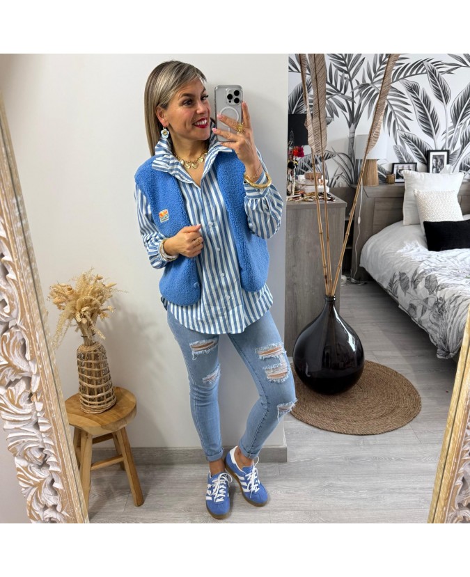 CHEMISE AIRELLE - BLEU